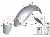 BMW Motorrad BMW 2007 R-Models K2x R 1200 ST (0328,0338) Wheel cover,rear, license plate frame