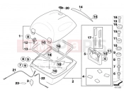 BMW Motorrad BMW 2007 R-Models K2x R 1200 ST (0328,0338) Single parts for Top Case 28I