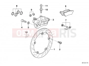 BMW Motorrad BMW 1998 R-Models 4V R 850 GS 95 (0403) Rear-wheel brake, spoke wheel