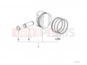 BMW Motorrad BMW 1998 R-Models 4V R 850 R 94 (0401,0406) Piston, single components