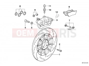 BMW Motorrad BMW 1998 R-Models 4V R 850 R 94 (0401,0406) Rear-wheel brake, cast wheel