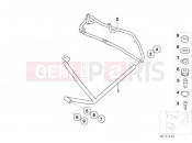 BMW Motorrad BMW 1998 R-Models 4V R 850 R 94 (0401,0406) Protective bar, rear, 3-piece