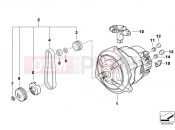BMW Motorrad BMW 1999 R-Models 4V R 850 GS 95 (0403) Alternator / voltage regulator