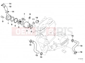 BMW MOTORRAD F 650 97 (0162) Thermostat/radiator hoses