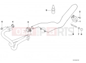 BMW Motorrad BMW 2000 R-Models 4V R 850 R 94 (0401,0406) Exhaust system parts with mounts