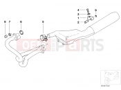 BMW Motorrad BMW 2000 R-Models 4V R 850 RT 96 (0412) Exhaust system parts with mounts