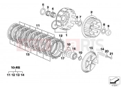 BMW Motorrad BMW 2001 F-Models F 650 GS 00 (0172,0182) Clutch - single parts