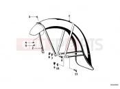BMW Motorrad BMW CLASSIC 1950 1-Cyl. R25 Mudguard front