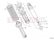 BMW Motorrad BMW CLASSIC 1987 R-Models 2V R 100 GS Single components for rear spring strut