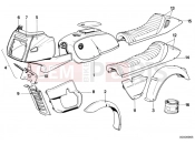 BMW Motorrad BMW CLASSIC 1984 R-Models 2V R 100 RS Painted parts 554 dunkelblau-hellsilber