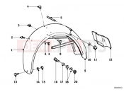 BMW Motorrad BMW CLASSIC 1966 1-Cyl. R27 Rear mudguard mounting parts