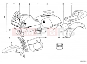 BMW Motorrad BMW CLASSIC 1990 R-Models 2V R 100 RT Painted parts 710 graphit-arktisgrau
