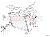BMW Motorrad BMW CLASSIC 2005 K-Model 3-cyl. K 75 RT (0565,0573) Radiator - thermostat/fan