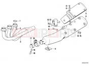 BMW Motorrad BMW CLASSIC 2005 K-Model 3-cyl. K 75 RT (0565,0573) Exhaust system