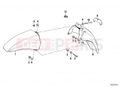 BMW Motorrad BMW CLASSIC 2005 K-Model 3-cyl. K 75 RT (0565,0573) Mudguard front
