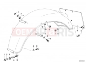 BMW Motorrad BMW CLASSIC 1976 R-Boxer R75/6 Rear mudguard mounting parts