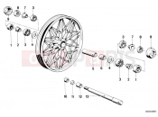BMW Motorrad BMW CLASSIC 1982 R-Models 2V R 80 TIC Cast rim mounting parts, front