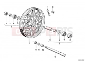 BMW Motorrad BMW CLASSIC 1982 R-Boxer R45/N Front silver cast iron rim/dial shaft