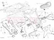 DUCATI Multistrada 1200 S Touring 27A - NUMBER PLATE HOLDER - TAIL LIGHT (2) » LIGHTING SYSTEM