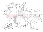 HUSQVARNA 2011 SM-TE 630 FUEL TANK BODY