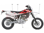 HUSQVARNA 2011 SMR-TE 125 TRANSFERS WHITE/RED (SMR 125)