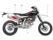 HUSQVARNA 2011 SMR-TE 125 TRANSFERS WHITE/BLACK (SMR 125)