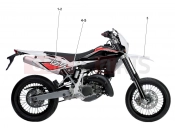 HUSQVARNA 2011 SMS-WRE 125 TRANSFERS WHITE/BLACK (SMS 125)