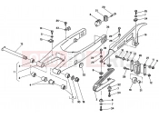 HUSQVARNA 2010 SMS-WRE 125 REAR SWING ARM
