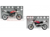 HUSQVARNA 2009 SM-TE 610 TRANSFERS (SM - WHITE/RED)