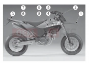 HUSQVARNA 2008 SM-TE 610 TRANSFERS (SM - BLACK)
