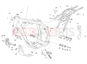HUSQVARNA 2008 SMR 450R FRAME - FOOTRESTS