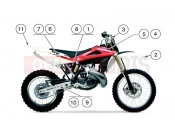 HUSQVARNA 2008 WR 250 TRANSFERS R/W (USA)