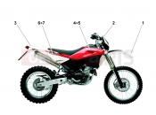 HUSQVARNA 2007 SM-TE 610IE TRANSFERS R/W (TE)