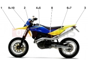 HUSQVARNA 2006 SMS-TE 610 TRANSFERS Y/B (SM)