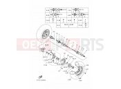 YAMAHA YFM 450 Grizzly YFM450FWA YFM450DE 1CUM 2014 FRONT WHEEL