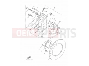 YAMAHA MT-09 MT-09 ABS MT09A (2DR2) 2014 (france) REAR BRAKE CALIPER