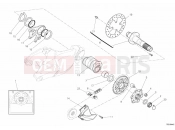 DUCATI Superbike 1198 SP REAR WHEEL SPINDLE » REAR WHEEL