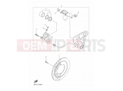YAMAHA XVS 1300 A Midnight Star XVS1300A (11C7) 2014 REAR BRAKE CALIPER