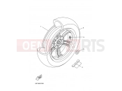 YAMAHA Cityliner 125 VP 125 VP125 CITYLINER 125 (16PB) 2012 REAR WHEEL