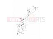 YAMAHA YFM250 YFM25BA BIG BEAR 250 1P0T 2011 EXHAUST