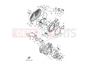YAMAHA YFM 550 Grizzly YFM550FWAD GRIZZLY 550 FI EPS 34DV 2011 CRANKCASE COVER 1