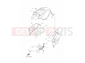 YAMAHA YFM 450 Grizzly YFM450FWAD YFM45FGPA GRIZZLY 450 1CT3 2011 SIDE COVER