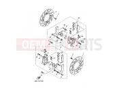 YAMAHA YFM550FWAD GRIZZLY 550 FI EPS 34DM 2011 FRONT BRAKE CALIPER