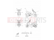YAMAHA Aerox 50 YQ 50 YQ50 AEROX (1BX1) 2010 GRAPHIC & EMBLEM