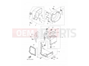 YAMAHA YFM 90 Raptor YFM90R YFM90RZ YFM90 43D6 2010 AIR SHROUD & FAN