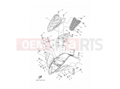 YAMAHA YFM 90 Raptor YFM90R YFM90RZ YFM90 43D6 2010 FRONT FENDER
