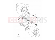 YAMAHA YFM 90 Raptor YFM90R YFM90RZ YFM90 43D6 2010 REAR WHEEL