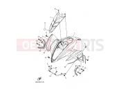 YAMAHA YFM 350 Raptor YFM350R YFM35RZ 10P7 2010 FRONT FENDER