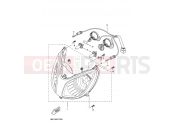 YAMAHA X-City 250 VP 250 VP250 X-CITY 250 (5B23) 2009 HEADLIGHT