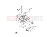 YAMAHA YFM 350 Wolverine YFM350AS YFM350XY WOLVERINE 2WD 3D59 2009 CYLINDER HEAD